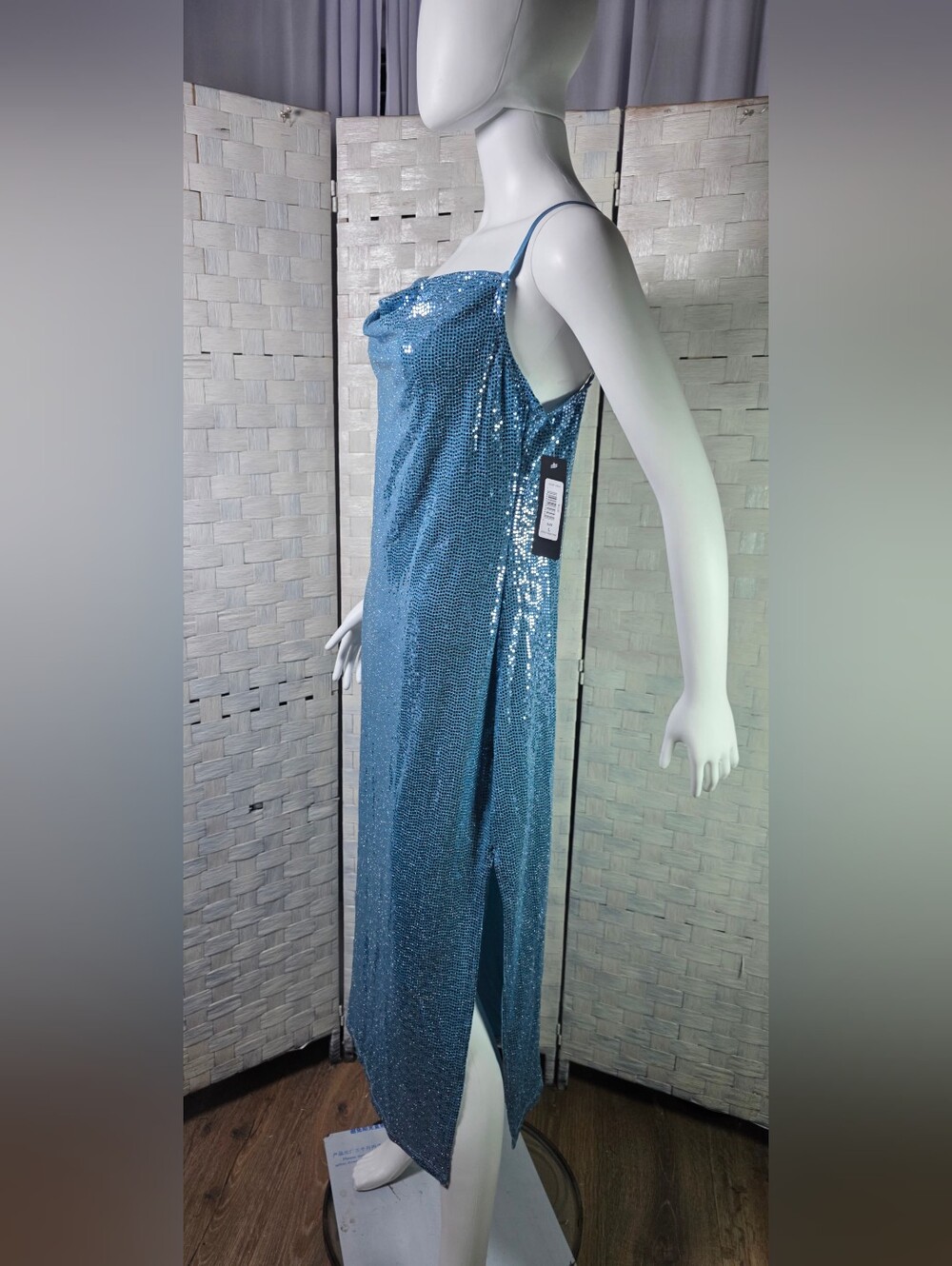 BEBE Sequin Slip Dress - Picture 3 of 7